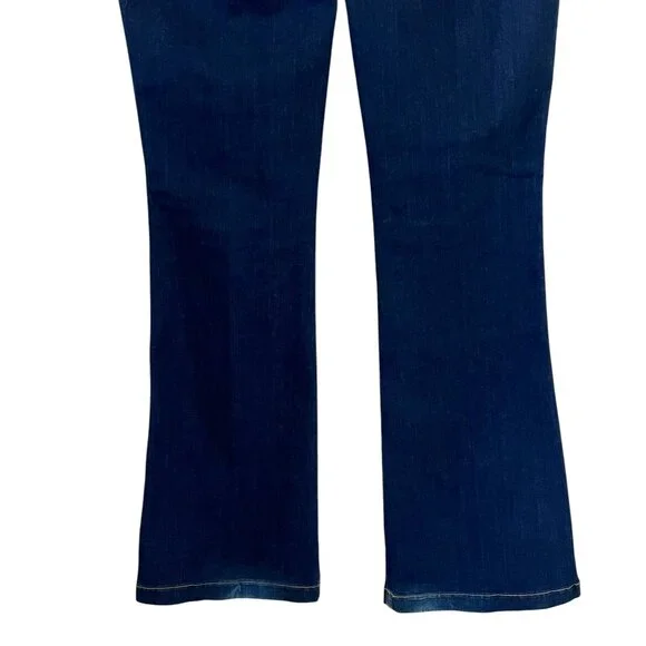 SPANX High Rise Pull-On Flare Midnight Dark Wash Jeans Size L - Picture 14 of 16